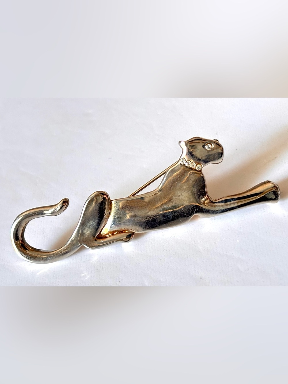 Vintage Puma Panther Brooch Art Deco Revival